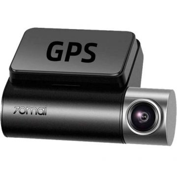 Camera auto DVR 70mai Dash Pro Plus A500S, 2.7K, GPS, senzor SONY IMX335, 3D DNR, control in aplicatie, Night Vision (Negru)