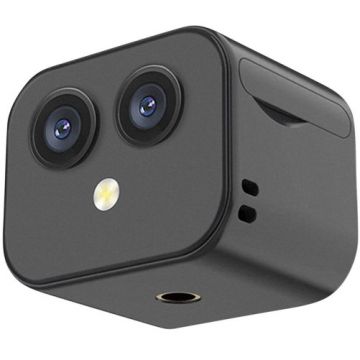 Camera Spion cu doua lentile iUni D3, Wi-Fi, 4K, 170 grade, Senzor de miscare, Audio-Video, Foto