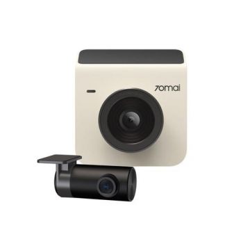 Camera video auto 70Mai Dash A400 + Camera Spate RC09 (Alb/Negru)