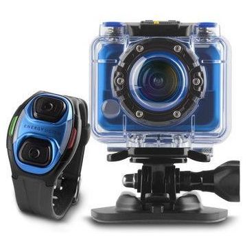 Camera Video de Actiune Energy Pro, Full HD, 5 MP, WI-FI, Bratara cu functii de telecomanda, Rezistenta la apa (Albastru)