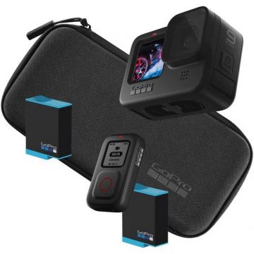 Camera video sport GoPro Hero9 Bundle, 5K, 20MP , 2 x Baterii + Telecomanda