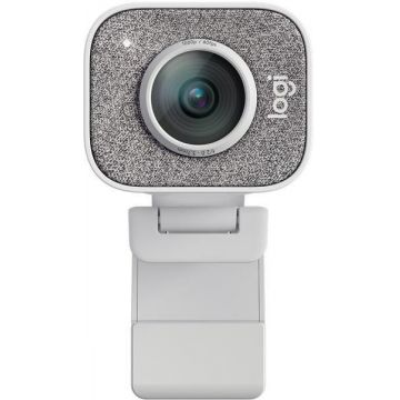 Camera web Logitech StreamCam, Full HD, unghi de vizualizare 78°, autofocus, USB-C (Alb)