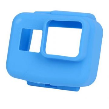 Carcasa de protectie din silicon cu rama compatibila cu GoPro Hero 5 / 6 / 7 (Albastru)
