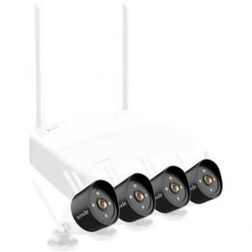 Kit NVR si 4 camere de securitate video HD wireless K4W-3TC, 3MP, Full HD, VGA, HDMI, USB 2.0, Retea, IP66