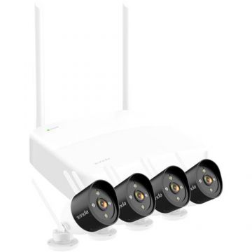 Kit  NVR si 4 camere de securitate video HD wireless K4W-3TC, 3MP, Full HD, VGA, HDMI, USB 2.0, Retea, IP66