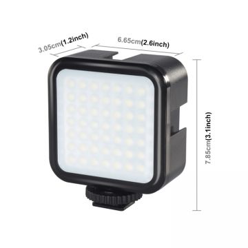 Lampa LED PU529B Puluz pentru Camera Foto/Video, 800 Lumeni, Negru