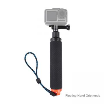 Maner plutitor DCA0757 PULUZ cu declansator pentru camera video sport DJI Osmo Action, Negru