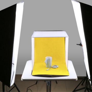 Mini studio portabil Softbox PU5140 PULUZ, fundaluri multiple, fotografie/mini-filmulete de produs, 40x40cm, Alb/Negru