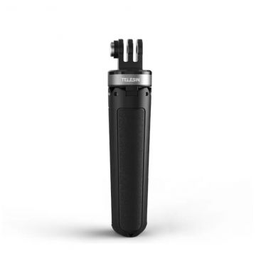 Mini trepied Telesin pentru camere video sport, reglabil, Negru
