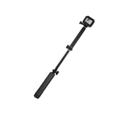 Selfie stick waterproof Telesin pentru camere video sport, Rotire 180 grade, Pliabil, 60cm, Negru