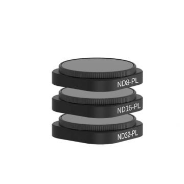 Set 3 filtre lentila ND-PL Telesin pentru camera video sport GoPro Hero9/10/11 Black, Negru
