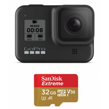 GoPro Camera de Actiune HERO 8 Black 4K60 cu Sandisk Card 32