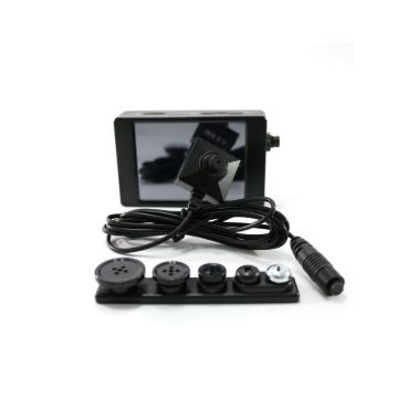 Kit Mini DVR cu microcamera ascunsa in nasture/surub LawMate PV-500NP, 2 MP, 4.3mm, WiFi