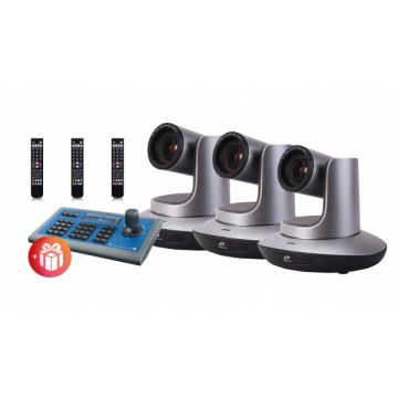 Telycam PTZ Full HD Zoom 20X NDI SDI set 3 cu controller Cadou