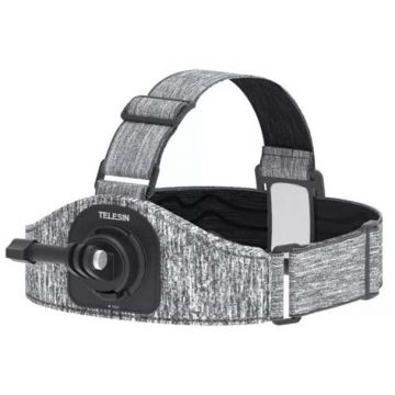 Accesoriu Camera Video de Actiune Headband pentru 2 camere video sport, Gri