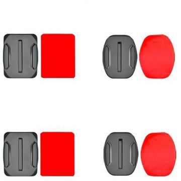 Accesoriu Camera Video de Actiune Set 4 suporturi adezive pentru camere video sport Negru