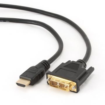 Cablu video Gembird HDMI Male - DVI-D Male, 7.5m, negru, bulk Cablu video Gembird HDMI Male - DVI-D Male, 7.5m, negru, bulk
