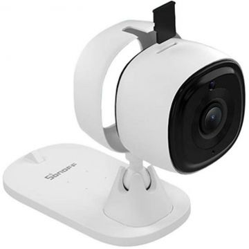 Camera supraveghere S-CAM, HD, Interior, Control Wi-Fi, Senzor miscare, Compatibila cu iOS si Android, Control Voce, Alb