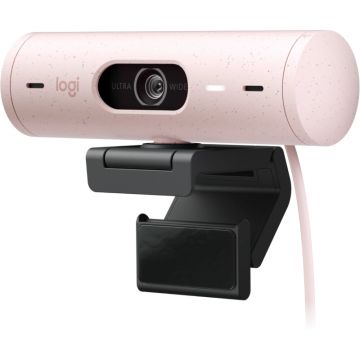 Camera Web Logitech Brio 500 FHD Autofocus, USB-C, Microfon, Rose