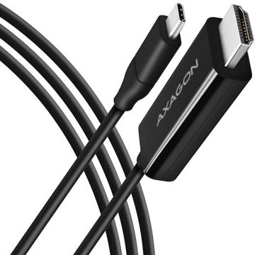 Cablu video AXAGON USB Male tip C - HDMI 2.0 Male, 1.8m, negru