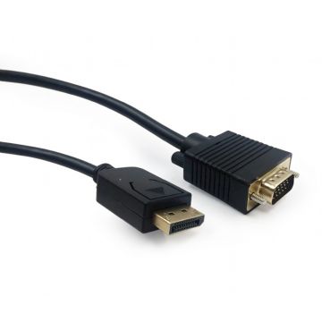 Cablu video Gembird DisplayPort Male - VGA Male, 1.8m, negru