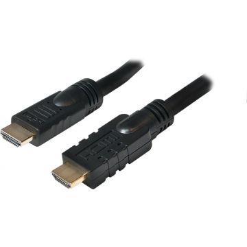 Cablu video Logilink HDMI Male - HDMI Male, v1.4, 20m, Ethernet, Activ, negru