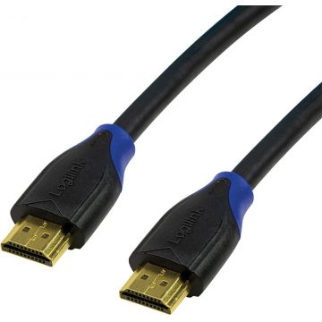 Cablu video Logilink HDMI Male - HDMI Male, v2.0, 15m, negru