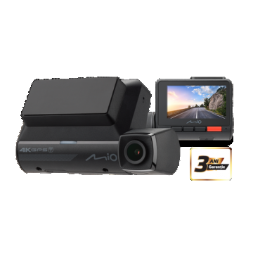 Camera auto Mio MiVue™ 955W, Ecran IPS 2.7inch, 4K, Unghi de vizualizare 140°, Wi-Fi, GPS, G-Senzor