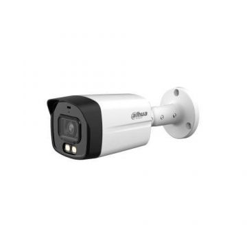 Camera de supraveghere Dahua HAC-HFW1809TLM-A-LED-0280B, Lentila 2.8mm, IR 40m, IP67 (Alb/Negru)