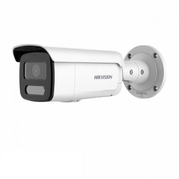 Camera de supraveghere exterior IP Hikvision ColorVu DS2CD2T47G2LSUSL2C, 4 MP, 2.8 mm, IR 60 m, microfon, PoE, slot card