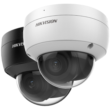 Camera de supraveghere IP Dome Hikvision Acusense Darkfighter DS-2CD2186G2-I28, 4 MP, 2.8 mm, IR 30 m, PoE, slot card