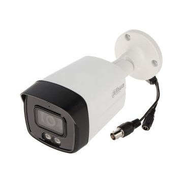 Camera supraveghere exterior cu iluminare duala Dahua Smart Dual Light HAC-HFW1200TLM-IL-A-0360B-S6, 2 MP, IR/lumina alba 40 m, 3.6 mm, microfon