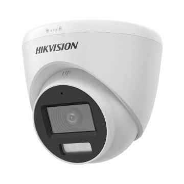 Camera supraveghere Dome Hikvision Smart Hybrid Light Turret DS-2CE78K0T-LFS, 5 MP, IR 40 m, lumina alba 20 m, 2.8 mm