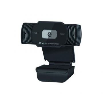 Camera Web Conceptronic, Full HD, Negru