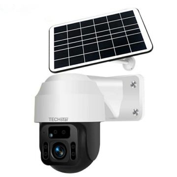 Resigilat Camera de Supraveghere PTZ Techstar® LS07, Acumulator 1200mAh, Panou Fotovoltaic cu Incarcare Solara, Control PTZ, Audio Bidirectional, Detectarea Persoane, ONVIF, P2P, Inregistrare in Cloud sau Slot MicroSD, Auto-Tracking, MyCam Resigilat Camera de Supraveghere PTZ Techstar® LS07, Acumulator 1200mAh, Panou Fotovoltaic cu Incarcare Solara, Control PTZ, Audio Bidirectional, Detectarea Persoane, ONVIF, P2P, Inregistrare in Cloud sau Slot MicroSD, Auto-Tracking, MyCam