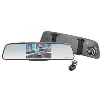 Camera Auto DVR Navitel MR250NV cu Night Vision, fixare pe oglinda retovizoare, ecran 5inchIPS, carcasa din metal, camera fata 160° FHD/30fps cu night vision si camera secundara spate IP65