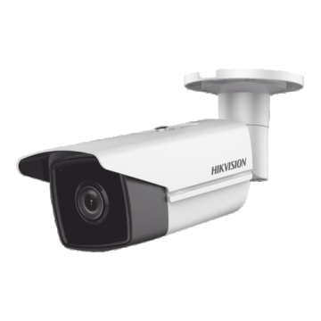 Camera de supraveghere HikVision IP AcuSense, Rezolutie 4.0 MP, Lentila 4 mm, Distanta IR 80 m, Functie Deep Learning, Slot microSD