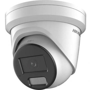 Camera de supraveghere video IP Hikvision DS-2CD2327G2-LU28C, 2 Megapixeli, WL 30M, lentila 2.8MM, ColorVu, Microfon, Dome