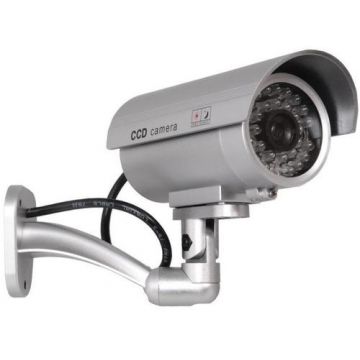 Camera supraveghere falsa Maclean IR9000S, IR LED (Argintiu)