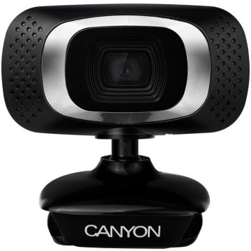 Canyon Web camera Canyon CNE-CWC3N, 720HD, 1 Megapixel, rotire 360°, cablu 2m, USB2.0, Negru