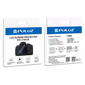 Ecran protector LCD Puluz din sticla optica pentru Nikon D7100 D7200 D600 D610 D800 D810 D4 D5