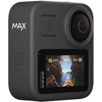 GoPro Camera de actiune GoPro MAX 360, 6K, Max TimeWarpPowerPano, 6 microfoane, Waterproof 5m, Wi-Fi GoPro Camera de actiune GoPro MAX 360, 6K, Max TimeWarpPowerPano, 6 microfoane, Waterproof 5m, Wi-Fi