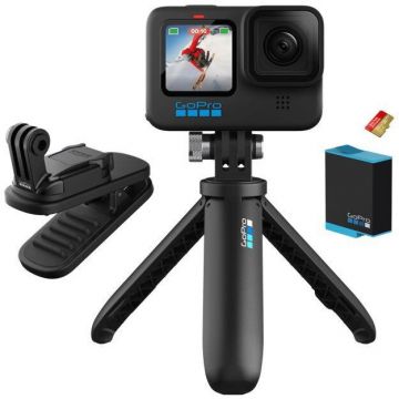 GoPro Camera Video Actiune GoPro H10B, Black + Bundle Accesorii