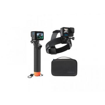 Kit accesorii GoPro Adventure Handler, head strap, clip mount, carcasa (Negru)