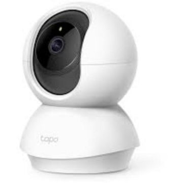 TP-LINK Camera de supraveghere Smart TP-Link Tapo C210 cu Pan/Tilt 360 grade, Rezolutie Filmare 3MP Ultra HD, Functie Baby Monitor, Wireless, Night Vision, Detectarea miscarilor, Two-Way Audio, Alarma sonora si luminoasa, Control Vocal, Mod Privacy, Alb