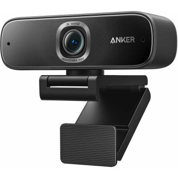 Anker Camera Web Anker PowerConf C302 Smart FullHD, 2K, Autofocus, Noise-Cancelling, HDR, 30fps, Streaming, Corectie Low-Light, Negru