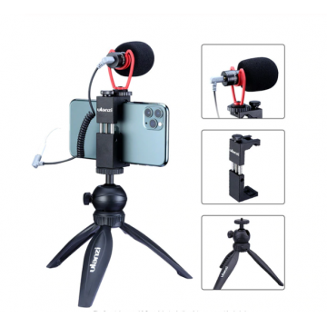 Kit vlog Ulanzi mini trepied MT-03+suport smartphone ST-2S si microfon Sairen VM-Q1 -1915