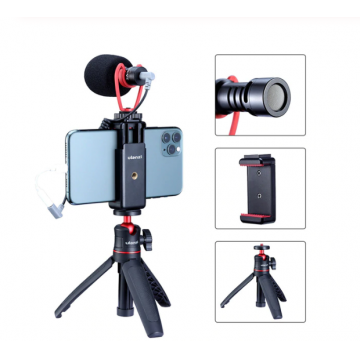 Kit vlog Ulanzi mini trepied MT-08+suport smartphone ST-07 si microfon Sairen VM-Q1 -1914