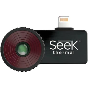 Seek Thermal Camera cu termoviziune Seek Thermal Compact Pro, 9 Hz, compatibila iOS, mufa Lightning, Negru