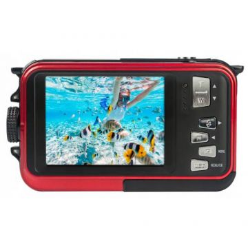 Camera subacvatica Agfaphoto WP8000, 24MP, Full HD, Display 2.7inch (Rosu)